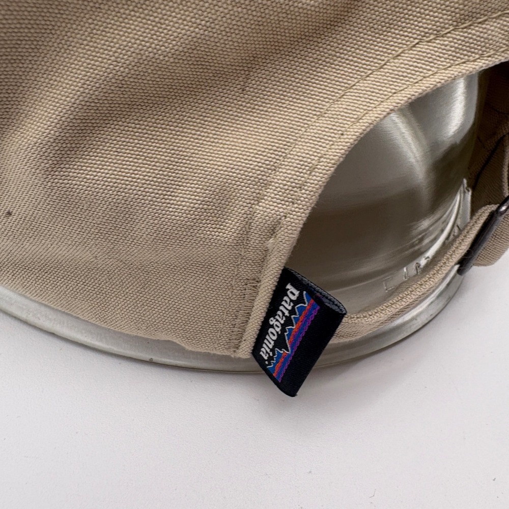 Patagonia P-6 Label Trad Cap Khaki Tan Organic Cotton Adjustable Baseball Hat - Picture 3 of 7
